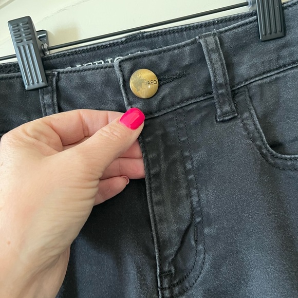 American Eagle Black Stretch Jeggings Women’s Size 0 Long - Picture 5 of 15